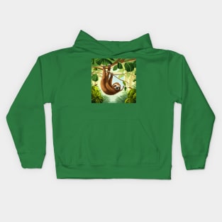 Smiling Sloth Kids Hoodie